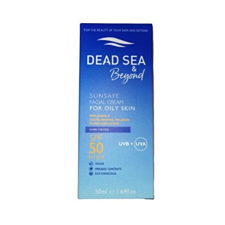 Dead Sea & Beyond Sunsafe Facial Cream For Oily Skin 50 ml Spf 50 Güneş Kremi