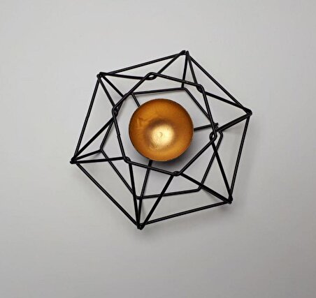 DEKORATİF FERFORJE TEALIGHT MUMLUK CAPELLA GOLD