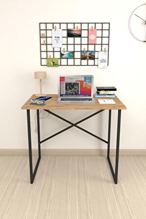 Bofigo 60x90 cm Çalışma Masası Bilgisayar Masası Ofis Ders Yemek Masası Çam