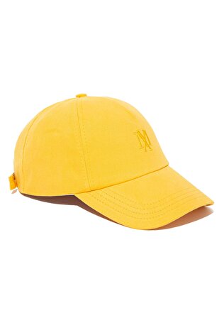 Mavi Logo Baskılı Sarı Şapka 092225-71350