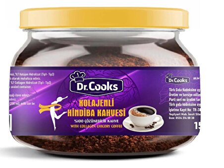 Dr Cooks Dr.Cooks Kolajenli Hindiba Kahvesi Detox Diyet Kahve 1 Aylık - (60 KULLANIM) Net 150 gr