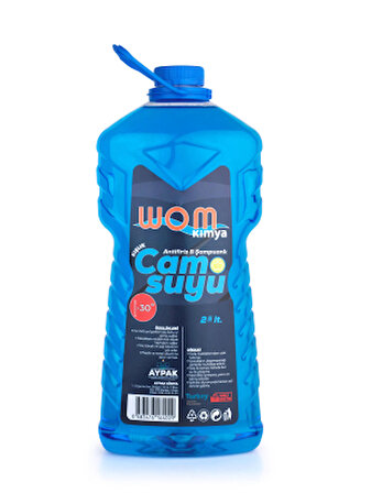 WOMX 1 Koli -30 Şampuanlı & Antifirizli 1 Koli 8 Adet 2.5 Lt Oto Cam Suyu