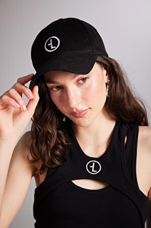 Logo Nakışlı Holly Cap Şapka Siyah.