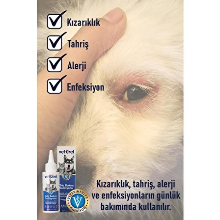 Vetürel Kedi Köpek Göz Bakım Solüsyonu 100 ml