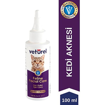 Vetürel Kedi Yüz Bakım Solüsyonu 100 ml