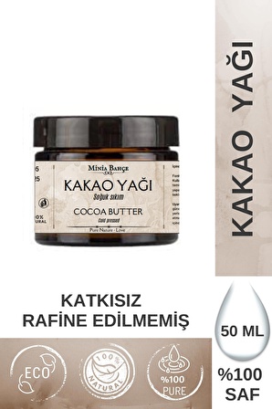 SOĞUK SIKIM KAKAO YAĞI %100 DOĞAL & SAF 50 ml