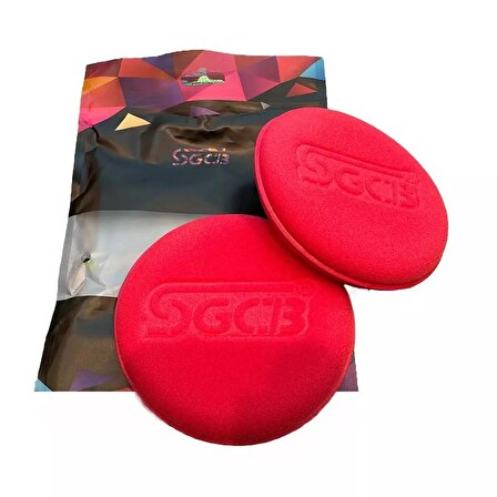 SGCB Hand Wax Sponge Yuvarlak El Uygulama Pedi 105mm -2’Li Paket