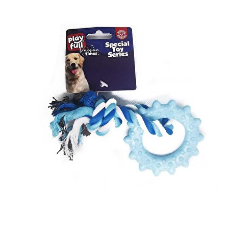 Playfull Plastik ve İpli Köpek Oyuncağı Halka 18 Cm