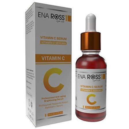 Ena Ross Yaşlanma Karşıtı C Vitaminli 30 Yaş + Gece-Gündüz Yüz ve Boyun Serumu 30 ml 