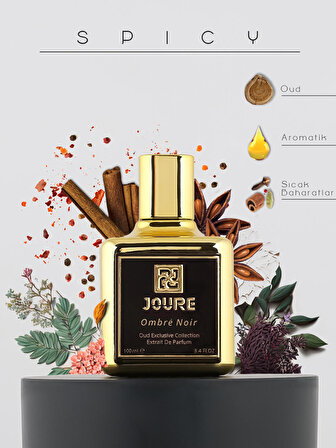 JOURE PERFUME Ombre  Noir - Baharatlı Odunsu Kokulu 100ml Kalıcı Extrait De Parfum Unisex Parfüm