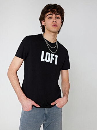 LF2031896 Loft Erkek T-shirt BLACK