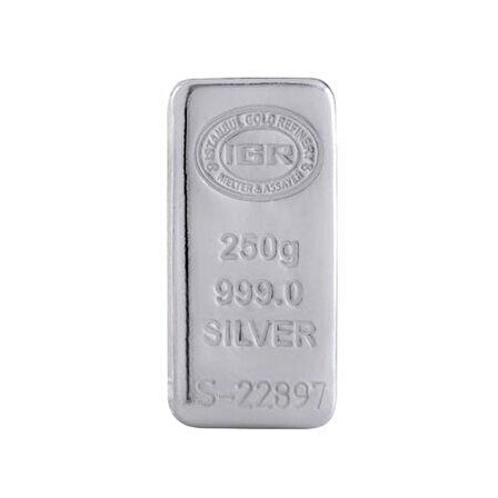 AgaKulche İAR 250 Gram Külçe Gümüş 999.0 Saflıkta