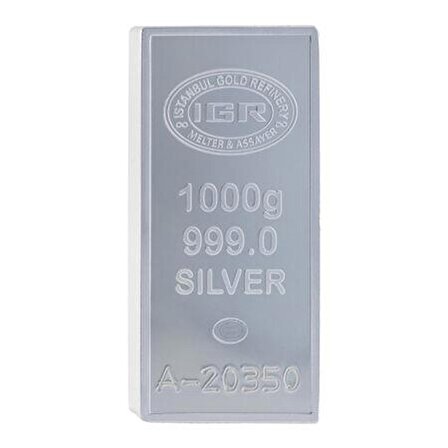 AgaKulche İAR 1000 Gram / 1 Kilo Külçe Gümüş 999.0 Saflıkta