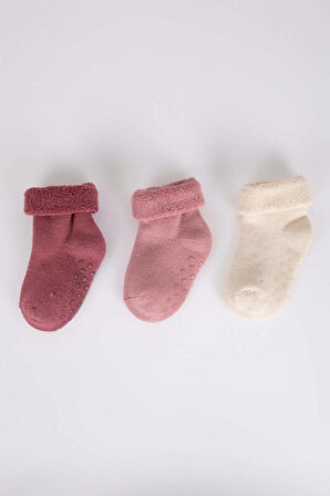 Kiz Bebek 3'lü Pamuklu Havlu Çorap Y7807A2NSKR1