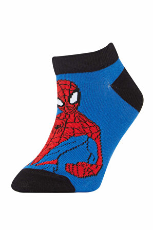 Erkek Çocuk Marvel Spiderman Pamuklu 3'lü Patik Çorap X9652A6NSKR1