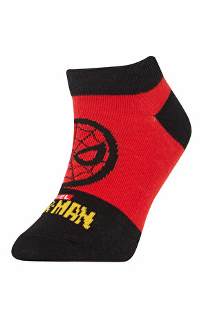 Erkek Çocuk Marvel Spiderman Pamuklu 3'lü Patik Çorap X9652A6NSKR1