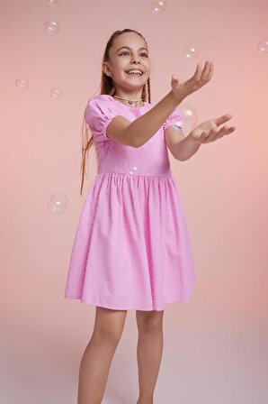 DeFacto Kız Çocuk Kısa Kollu Pamuklu Elbise Z6371A623SMPN205