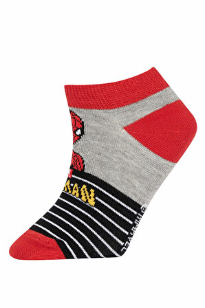Erkek Çocuk Marvel Spiderman 3'lü Pamuklu Patik Çorap