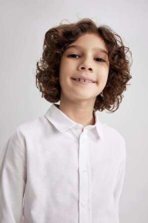 DeFacto Erkek Çocuk Oxford Uzun Kollu Gömlek W3215A623SMWT34