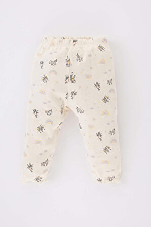 Kız Bebek Unicorn Baskılı Uzun Kollu Pijama Takımı