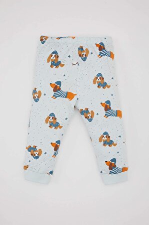 Erkek Bebek Desenli Uzun Kollu Penye Pijama Takımı