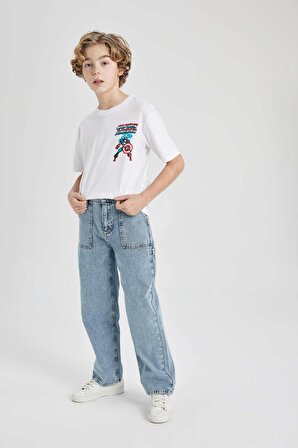 Erkek Çocuk Wide Leg Geniş Paça Jean Pantolon