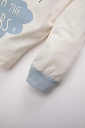 Erkek Bebek Baskılı Uzun Kollu Penye Pijama Takımı