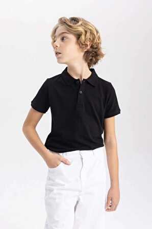 Erkek Çocuk 23 Nisan Çocuk Bayramı Regular Fit Polo Yaka Pike Kısa Kollu Polo Tişört