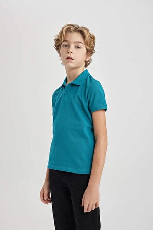 Erkek Çocuk 23 Nisan Çocuk Bayramı Pike Kısa Kollu Polo Tişört