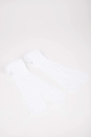 Kız Çocuk 2'li Pamuklu Külotlu Çorap