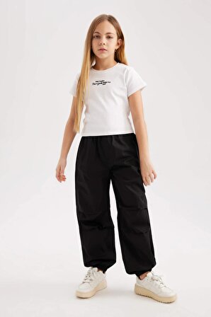Kız Çocuk Paraşüt Pamuklu Pantolon