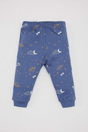 Erkek Bebek Yıldız Desenli Uzun Kollu Pijama Takımı