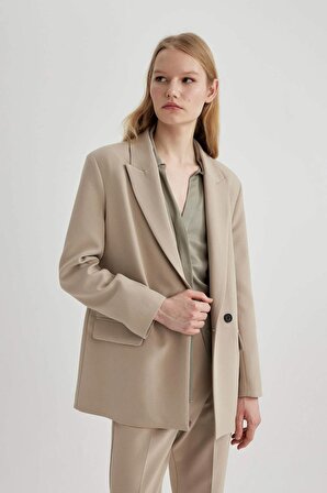 	Oversize Fit Blazer Ceketr