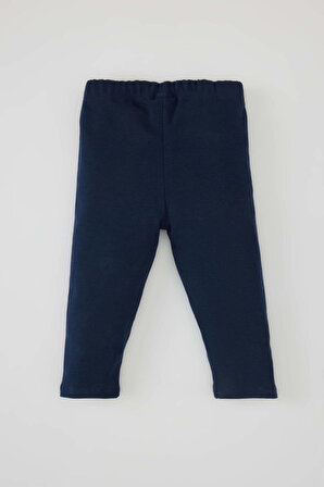 Erkek Bebek Regular Fit Etiket Baskılı Ribana Pantolon