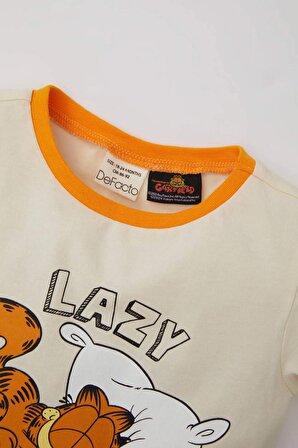 Erkek Bebek Garfield Kısa Kollu Penye Pijama Takımı