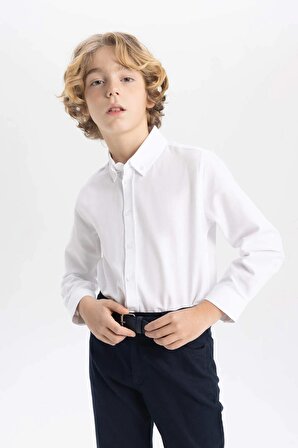 Erkek Çocuk Oxford Uzun Kollu Gömlek