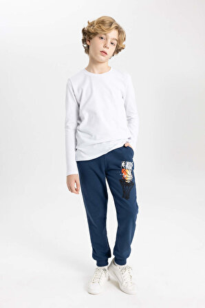 Erkek Çocuk NBA Wordmark Regular Fit Sweatshirt Kumaşı Pantolon