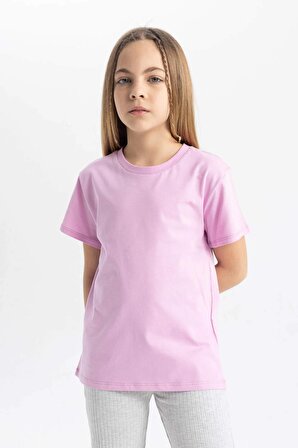 Kız Çocuk Regular Fit Kısa Kollu Tişört
