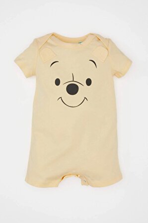 Erkek Bebek Yeni Doğan Disney Winnie The Pooh Penye Kısa Kollu Tulum