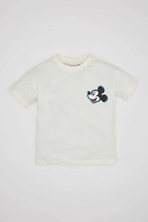 Erkek Bebek Disney Mickey & Minnie Regular Fit Bisiklet Yaka Kısa Kollu Tişört