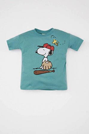 Erkek Bebek Snoopy Kısa Kollu Tişört