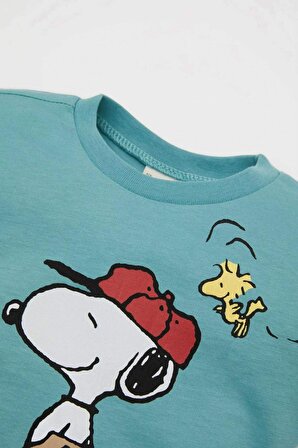 Erkek Bebek Snoopy Kısa Kollu Tişört