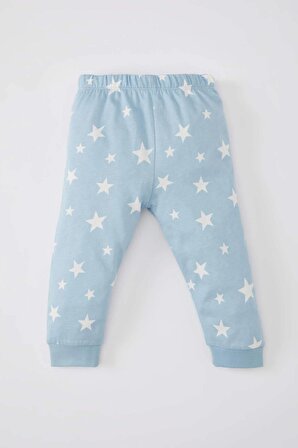 Erkek Bebek Yıldız Desenli Uzun Kollu Penye Pijama Takımı