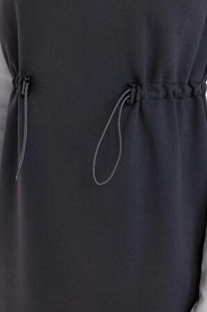 Regular Fit Sweatshirt Kumaşı Maxi Elbise