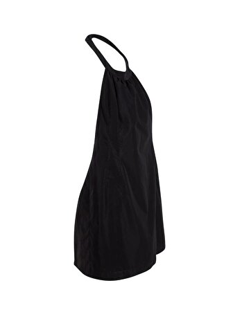 Sırt Dekolteli Mini Elbise - Siyah