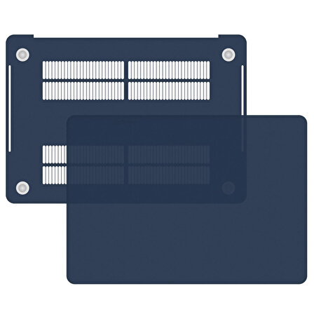 Blogy MacBook Pro 13 İnç Crystal Fit Kılıf Navy Blue