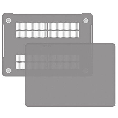Blogy MacBook Pro 14.2 İnç Crystal Fit Kılıf Gray