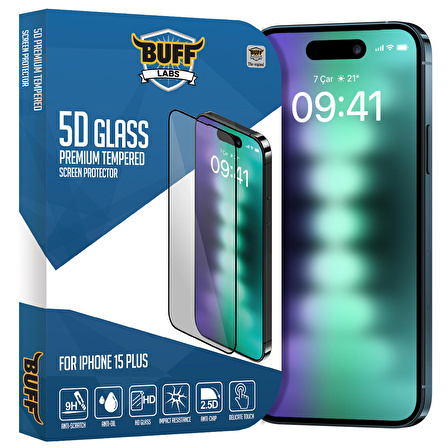 Buff iPhone 15 Plus 5D Glass Ekran Koruyucu