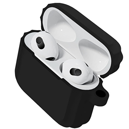 Buff Airpods 3 Rubber Silikon Kılıf Black