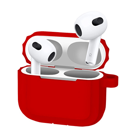 Buff Airpods 3 Rubber Silikon Kılıf Red